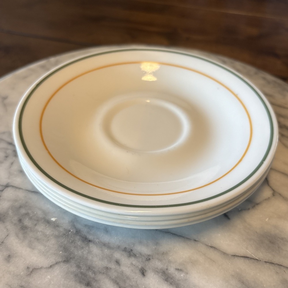 4pc VTG 90s Corelle Corning Hummingbird 6" Saucers